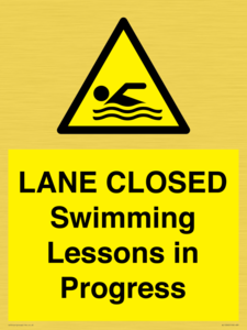 LANE CLOSED Swimming Lessons in Progress